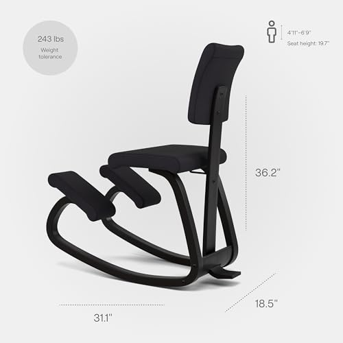 Varier Variable Plus Ergonomic Kneeling Chair with Backrest