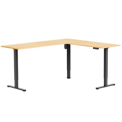 VIVO Electric Height Adjustable Corner Stand Up Desk, Table Top, Frame, L-Shaped Standing Workstation, 3CT Series