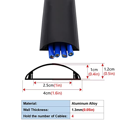 13-Foot Tread-Resistant Aluminum Floor Cable Raceway