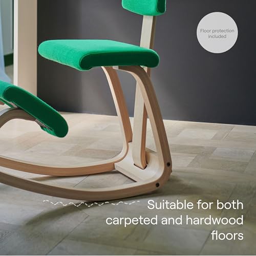 Varier Variable Plus Ergonomic Kneeling Chair with Backrest | Active Sitting Posture Support Home Office Desk Chair | 10 Year Guarantee