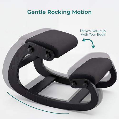 NYPOT Ergonomic Kneeling Chair with Adjustable Seats - Knee Chair for Posture Correction & Kneel Rocking Stool for Desk - Back Pain Relief for Home and Office, Supports 250 pounds - 5 Years Warranty