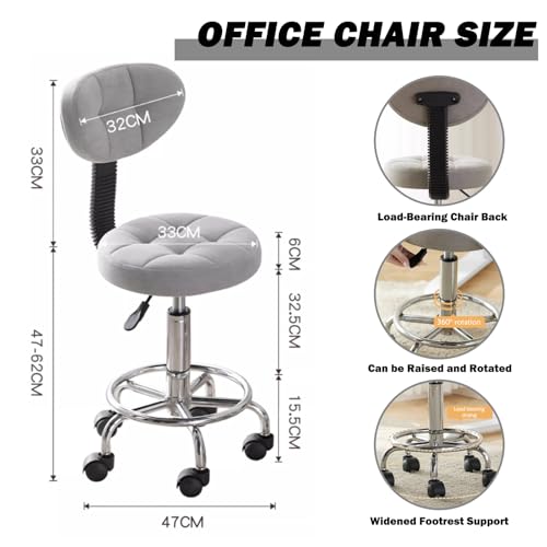 SDVantage Drafting Stools with Backrest and Footrest, 4-Piece Set