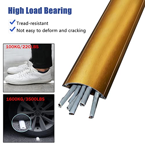 13-Foot Tread-Resistant Aluminum Floor Cable Raceway