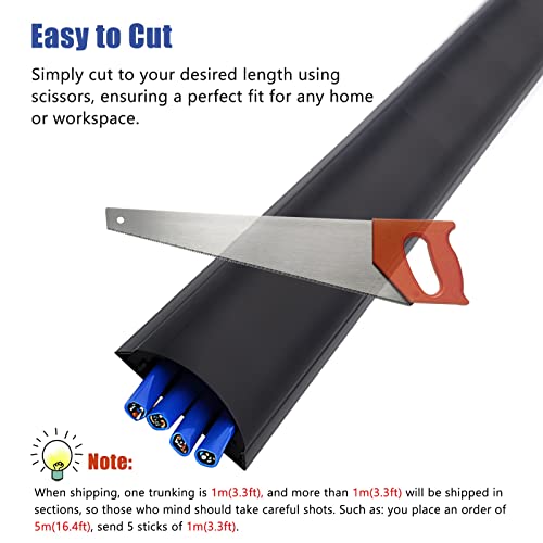 13-Foot Tread-Resistant Aluminum Floor Cable Raceway