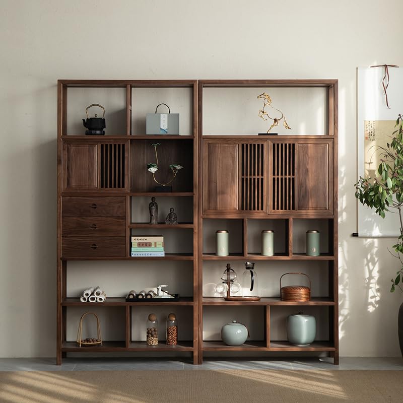 TRABVVIJSC 4-in-1 Modern Tea Set Storage and Display Shelf