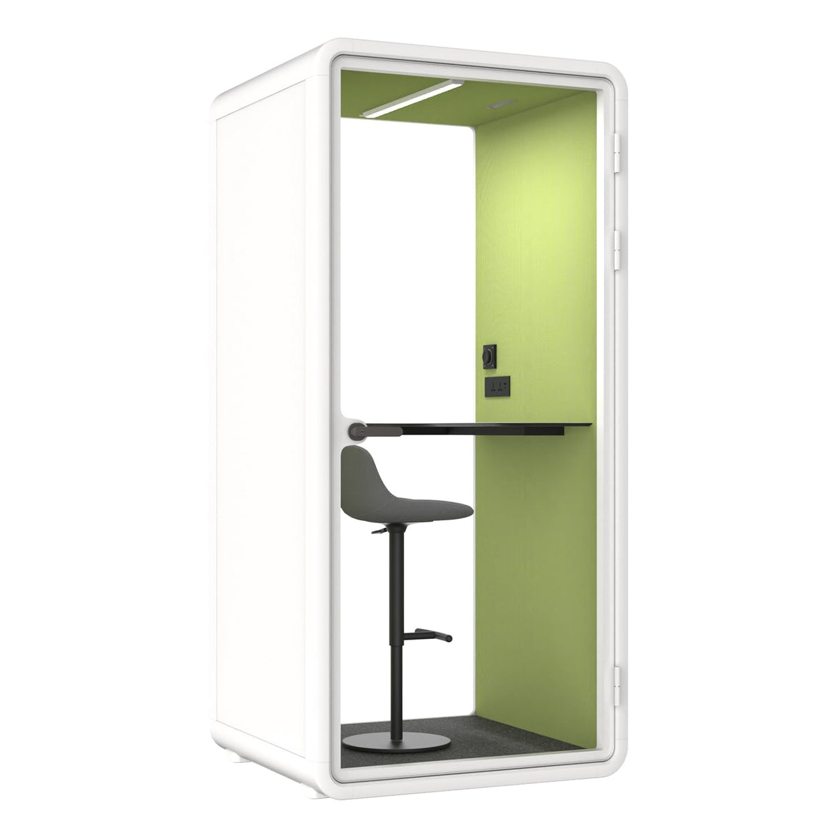 Single-Person Soundproof Office Pod with Acoustic Panels
