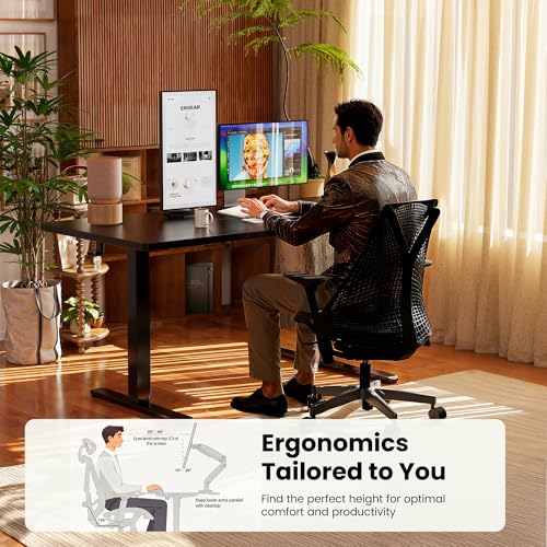 ErGear Height Adjustable Electric Standing Desk, Sit Stand up Desk, Memory Computer Home Office Desk