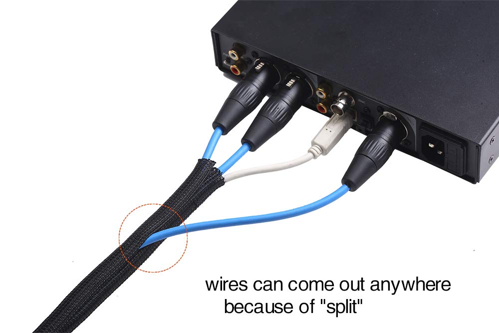 Alex Tech Split Cable Sleeve for Pet Chew Protection