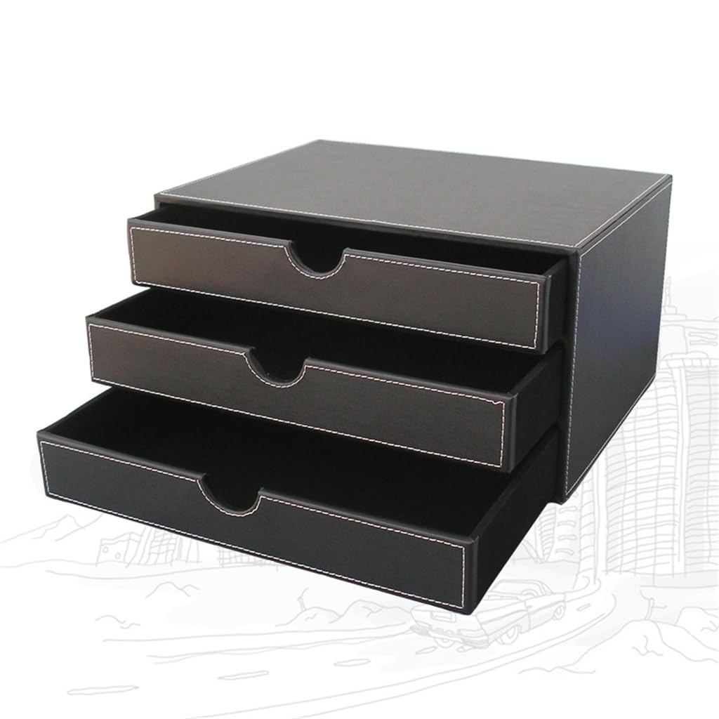 JSEIAJB 5-Piece Wooden Desk Organizer and File Rack Set
