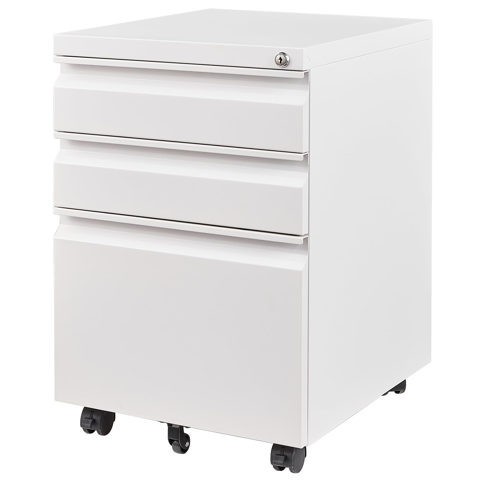 Letaya Locking Mobile Under-Desk File Cabinet, 2 or 3 Drawers