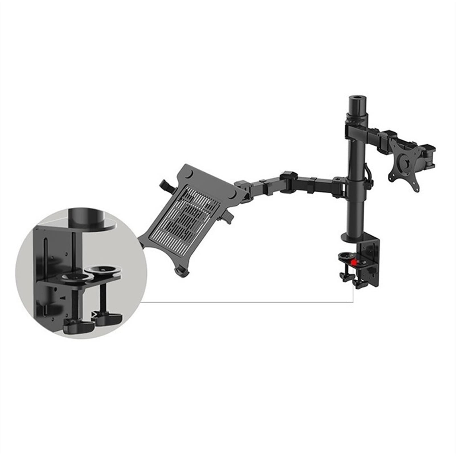 Heavy-Duty Full-Motion Dual-Arm Laptop and Monitor Desk Mount