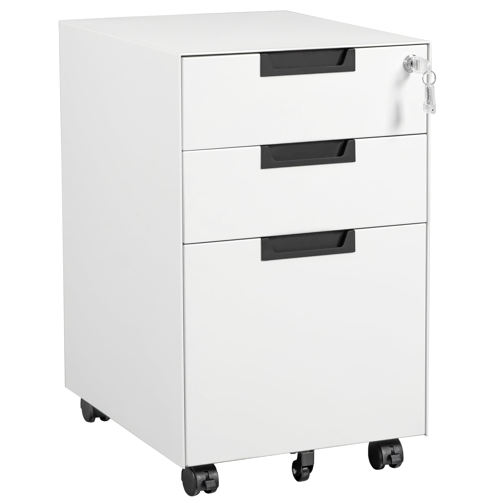 Letaya Locking Mobile Under-Desk File Cabinet, 2 or 3 Drawers