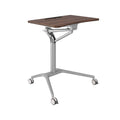 Pneumatic Height Adjustable Sit-Stand Mobile Laptop Computer Desk Cart, Room Sofa Side Table Meeting Room Desk