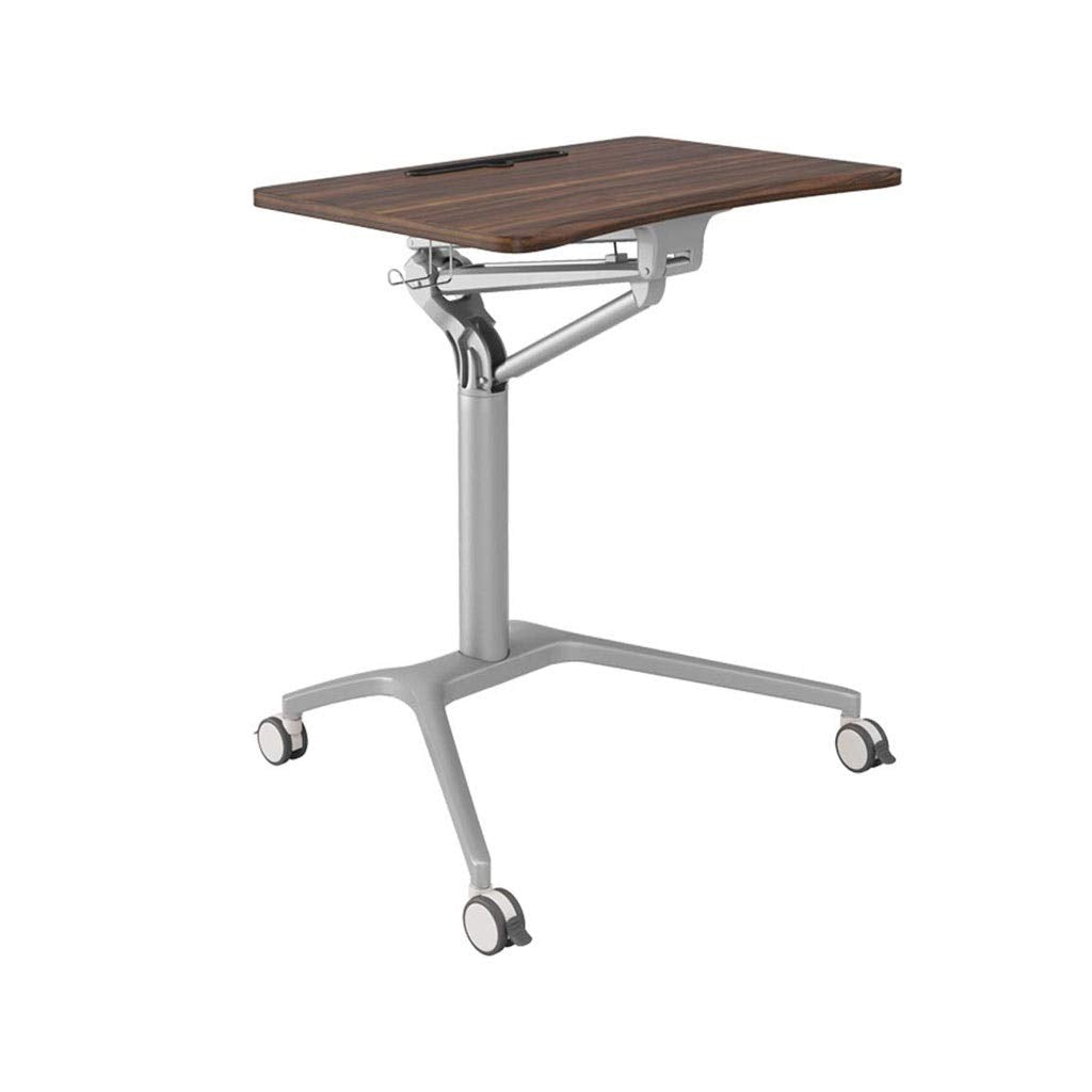 Pneumatic Height-Adjustable Mobile Sit-Stand Laptop Desk
