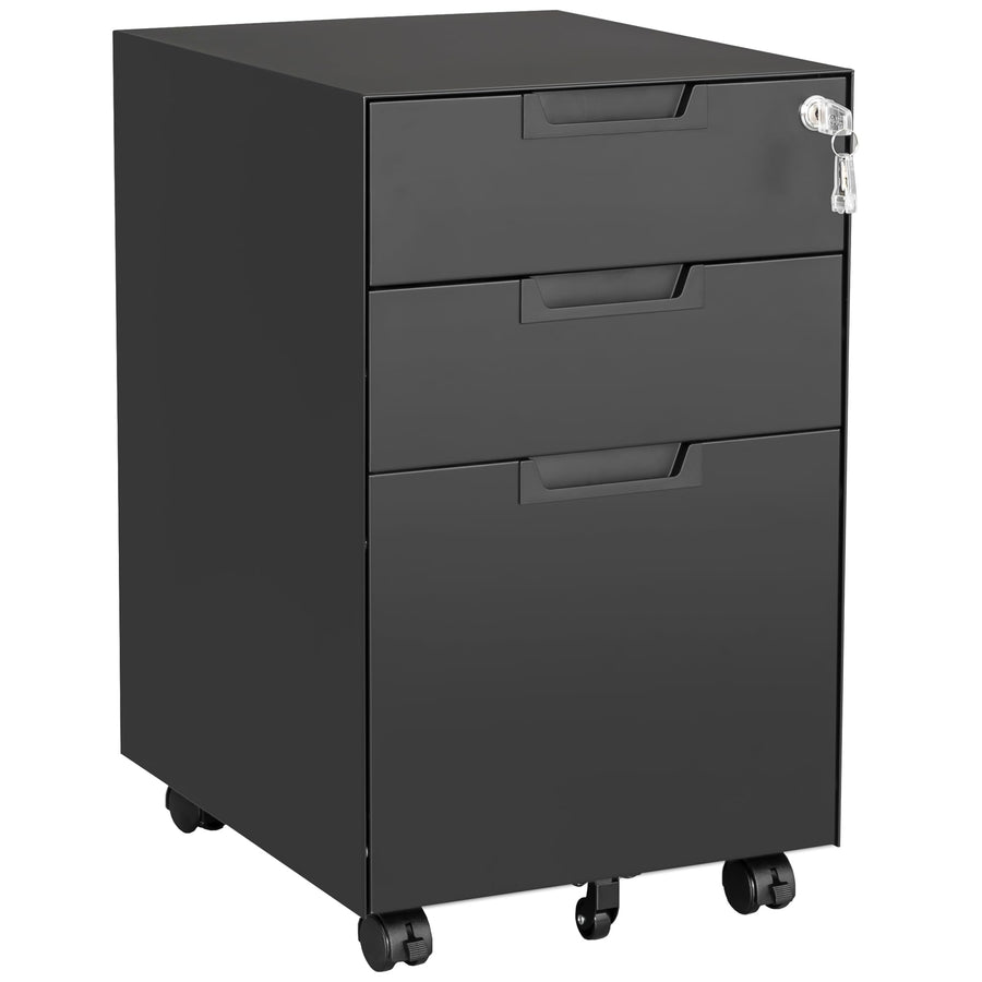 Letaya Locking Mobile Under-Desk File Cabinet, 2 or 3 Drawers