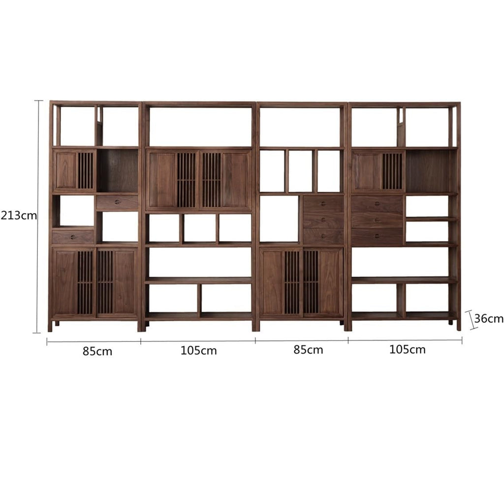 TRABVVIJSC 4-in-1 Modern Tea Set Storage and Display Shelf