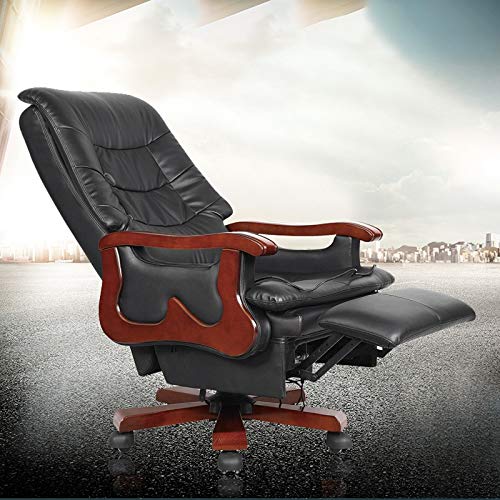 IIPOSAQQ High-Back Electric Reclining Leather Executive Chair