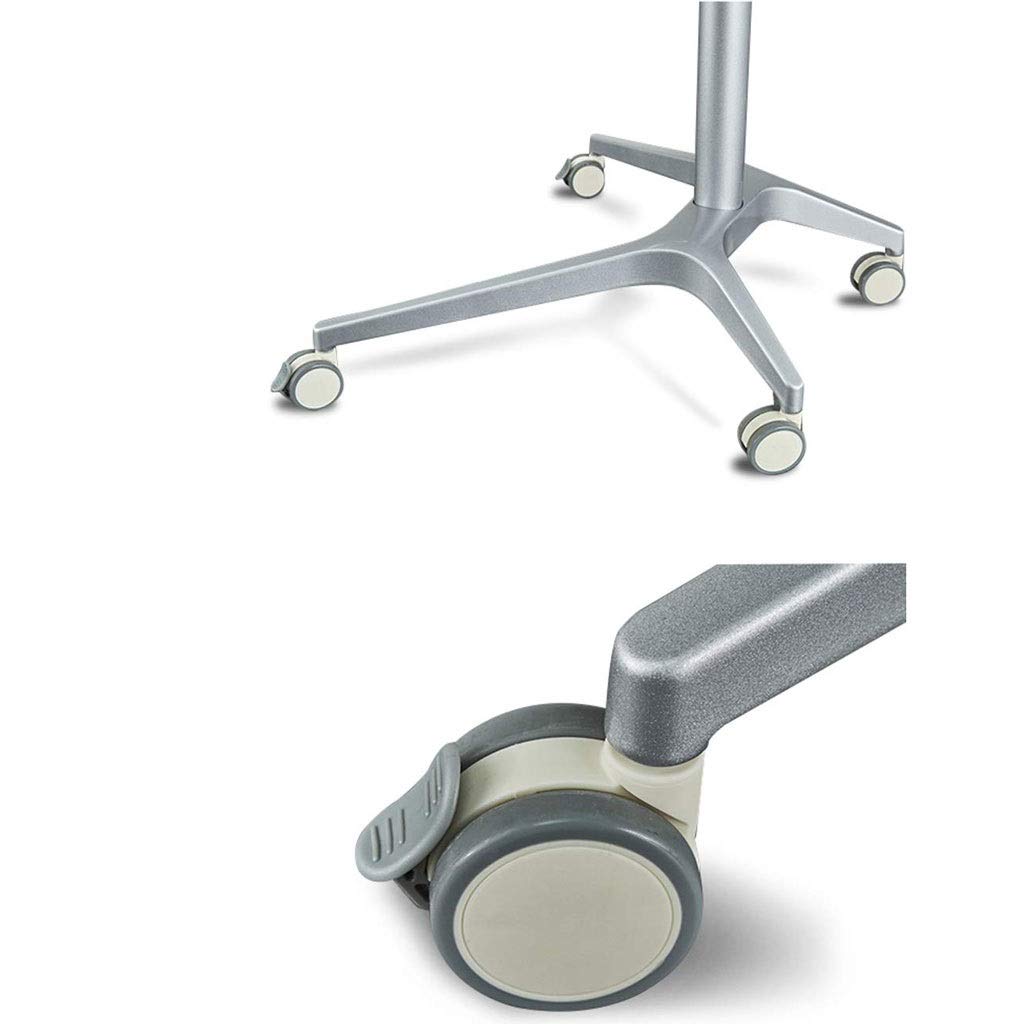 Pneumatic Height Adjustable Sit-Stand Mobile Laptop Computer Desk Cart, Room Sofa Side Table Meeting Room Desk