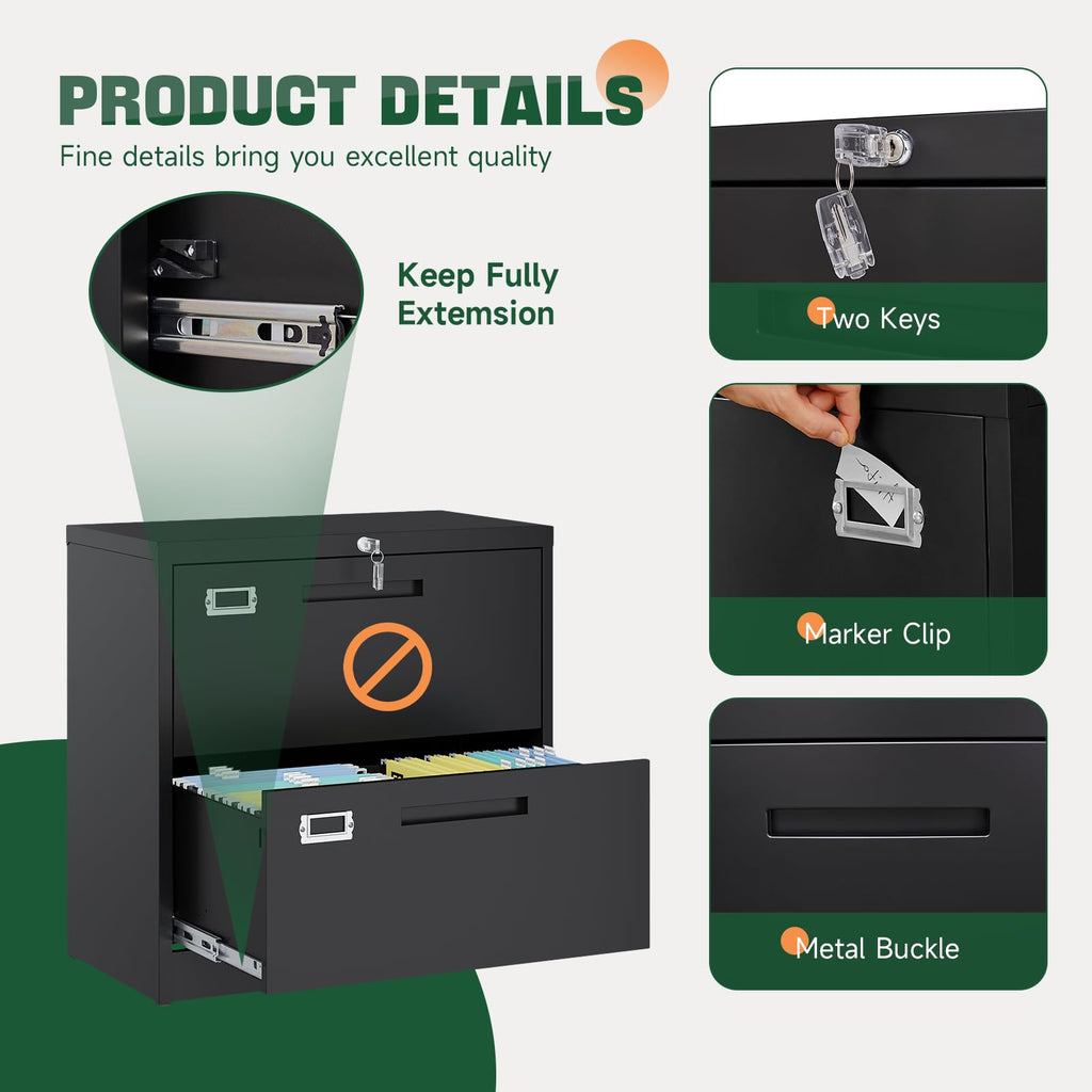 Letaya Metal Lateral File Cabinet with 2 to 5 Drawers