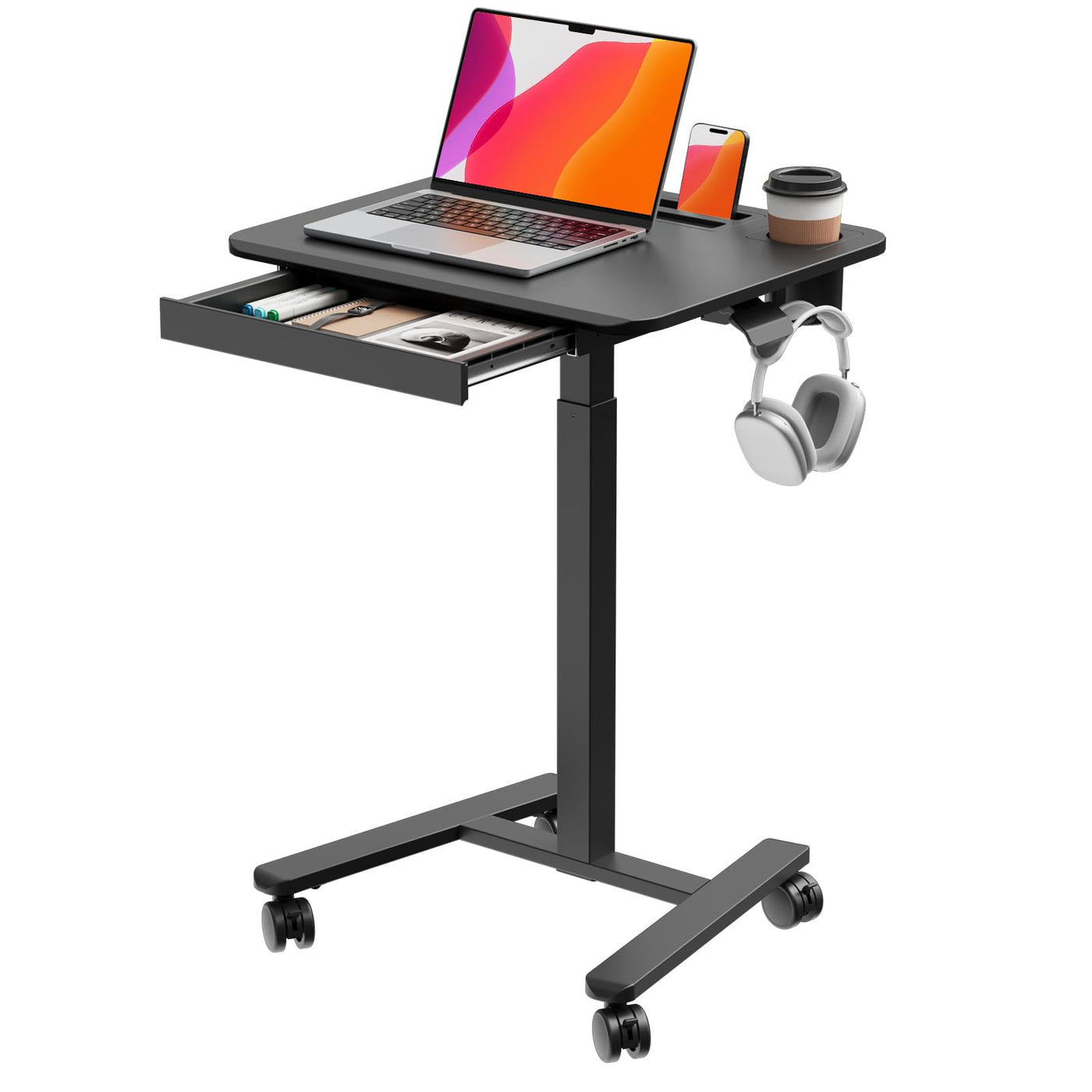 JYLH JOYSEEKER Mobile Standing Desk with Storage Drawer