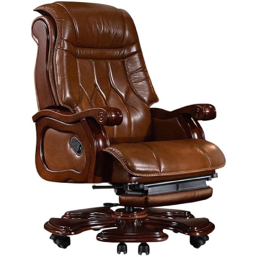 FMURY Ergonomic Leather Reclining Executive Office Chair