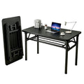 HDOFM Folding Desk for Small Spaces, Foldable Computer Desk, No Assembly Required, Space Saving Portable Study Table for Compact Home Office, Bedroom, Dorm, Apartment