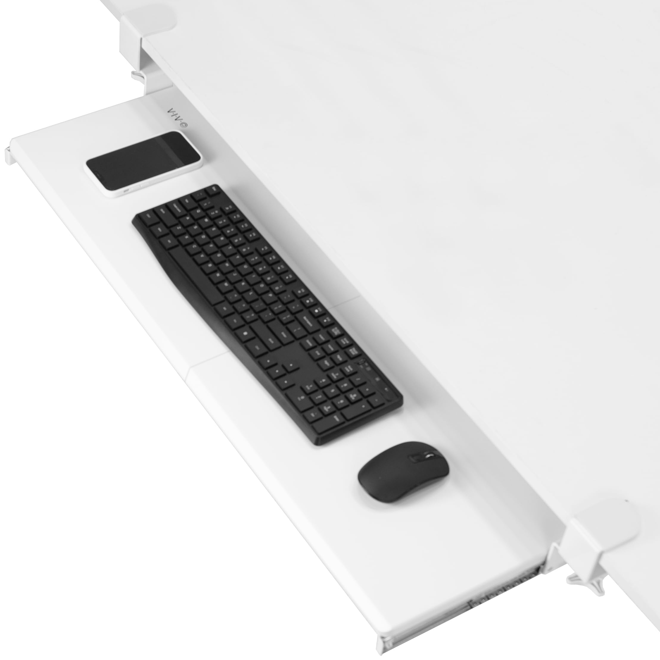 VIVO Clamp-On Under-Desk Pull-Out Keyboard and Mouse Tray