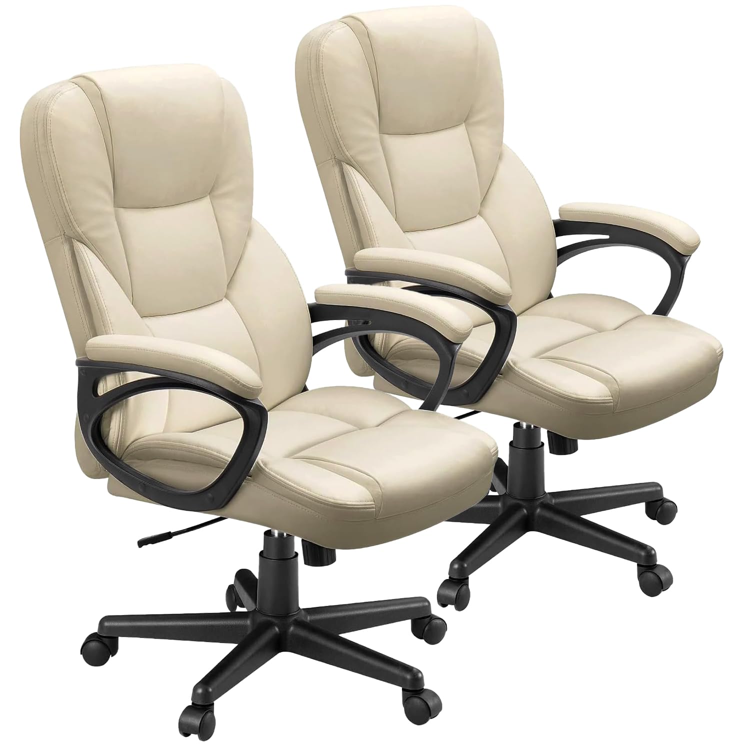 Furmax Office Executive Chair High Back Adjustable Managerial Home Desk Chair, Swivel Computer PU Leather Chair