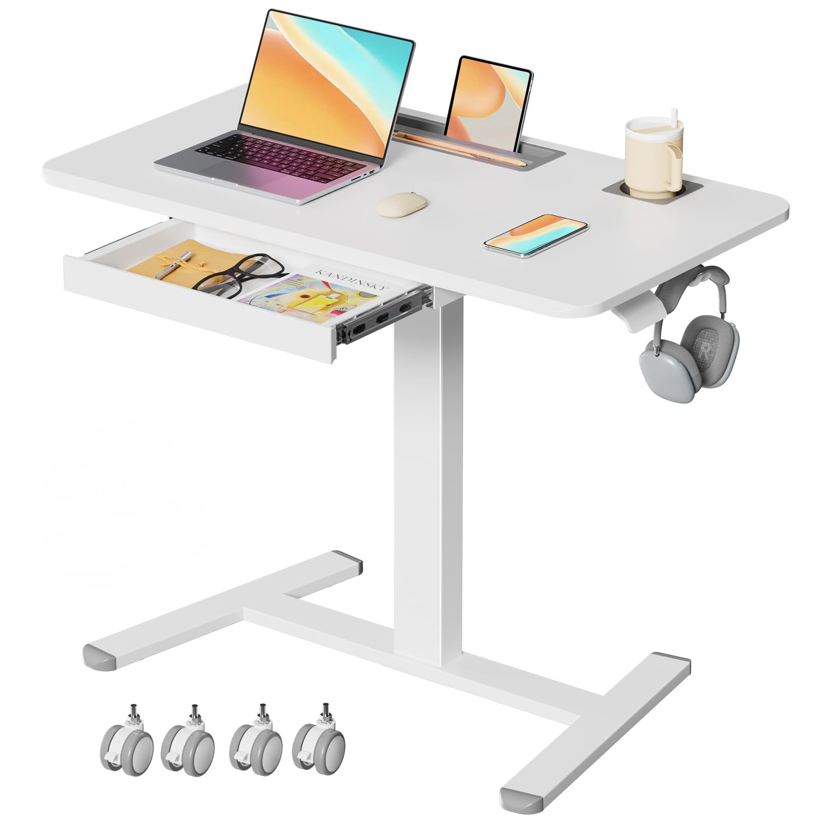 JYLH JOYSEEKER Mobile Standing Desk with Drawer