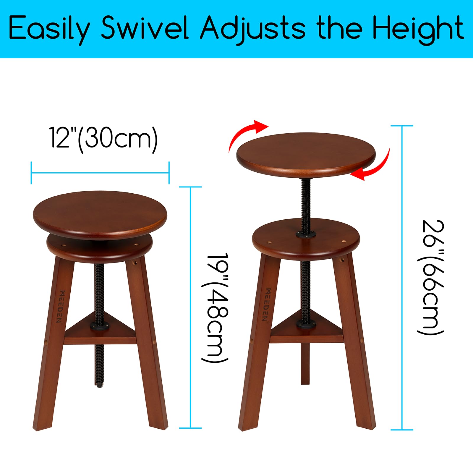 MEEDEN Drafting Stool for Studio, Office, and Workshop Use