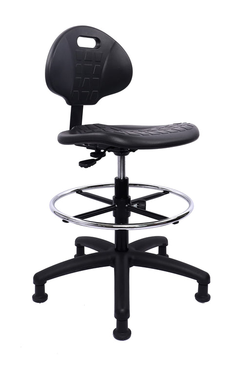 Chair Master Heavy-Duty Polyurethane Drafting Stool with Footring