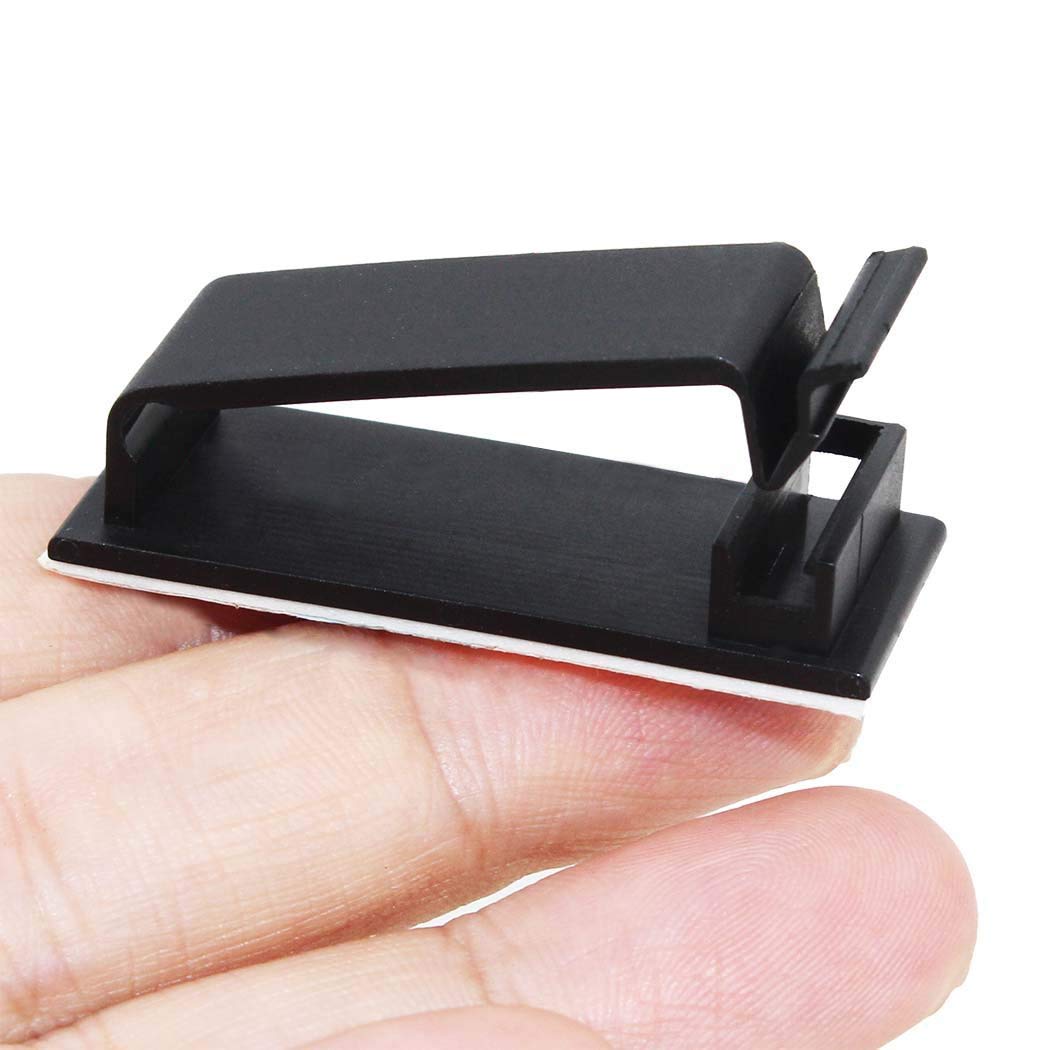 SOULWIT Self-Adhesive Cable Management Clips, 50-Piece Set