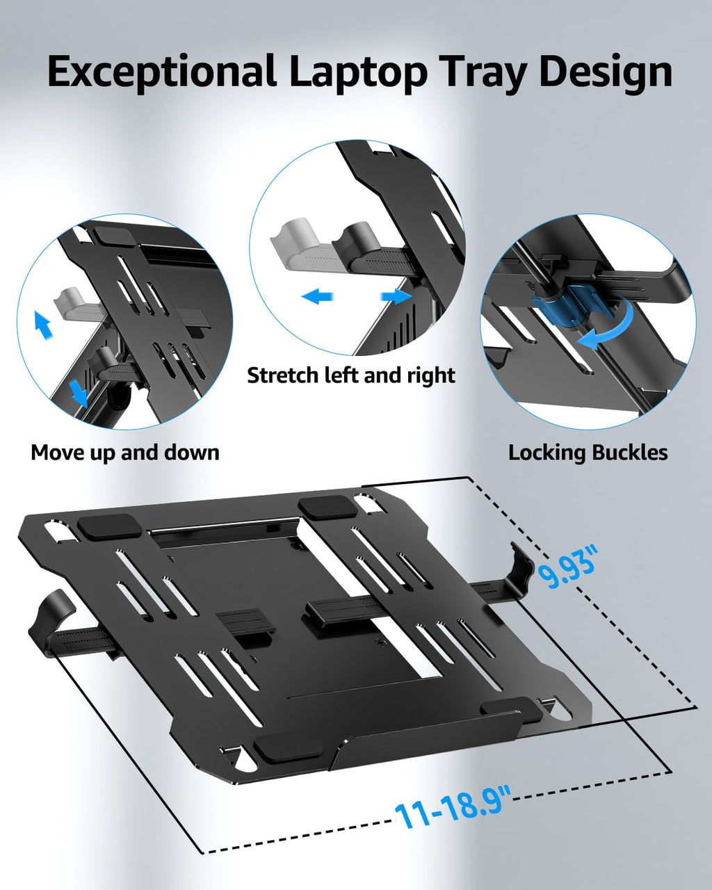MOUNTUP Laptop Mount for Home and Office Workstations
