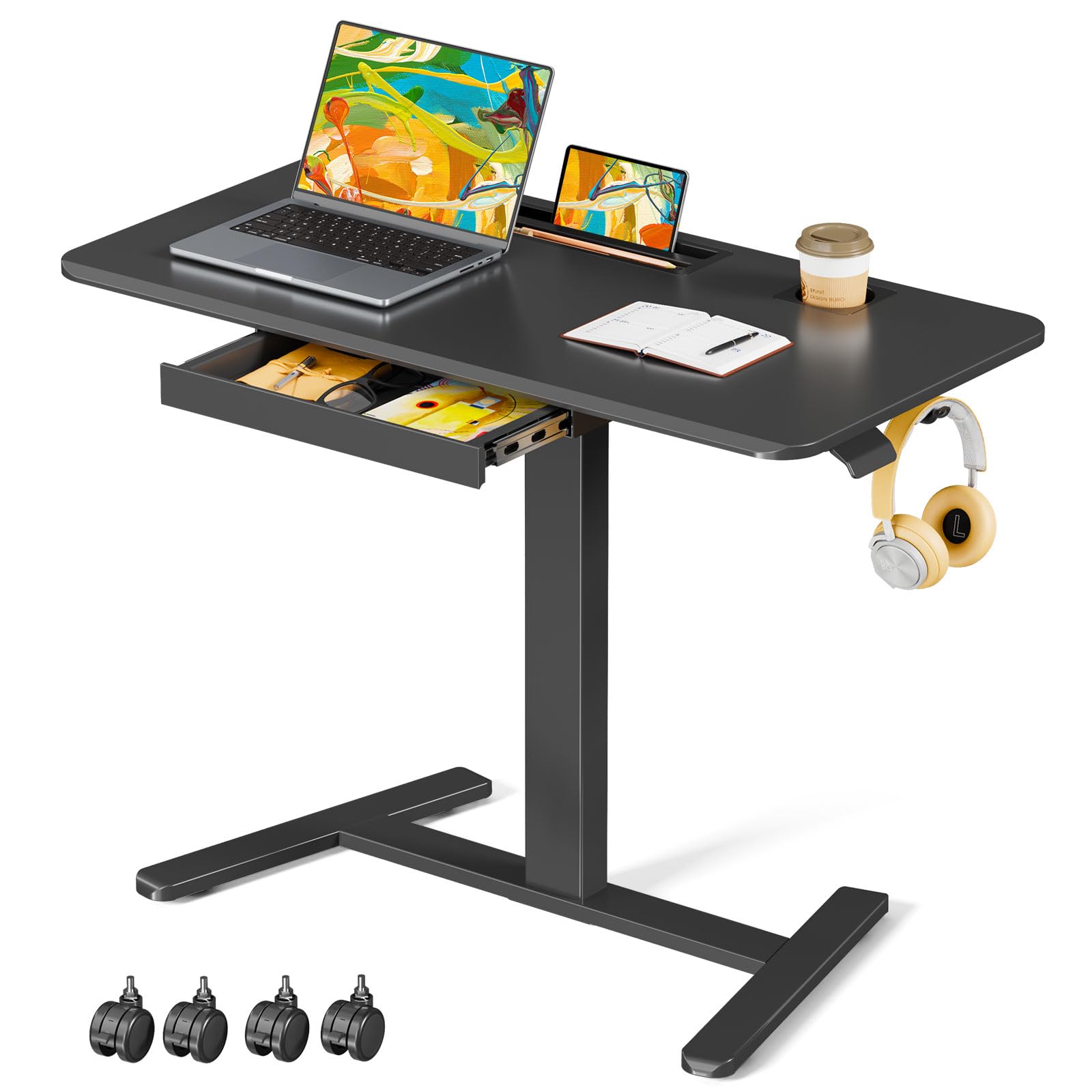 JYLH JOYSEEKER Mobile Standing Desk with Drawer