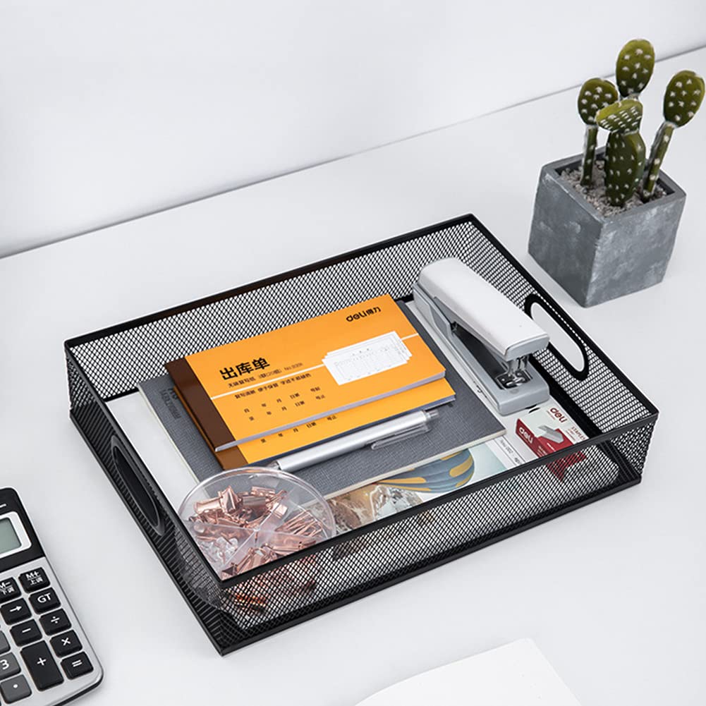 EsOfficce Black Metal Mesh Desk Drawer Organizer