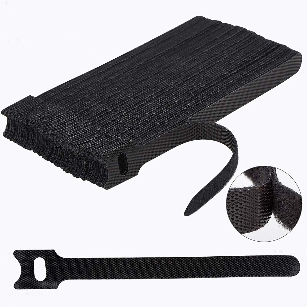 Nettbe Adjustable Hook-and-Loop Cable Ties and Cord Straps