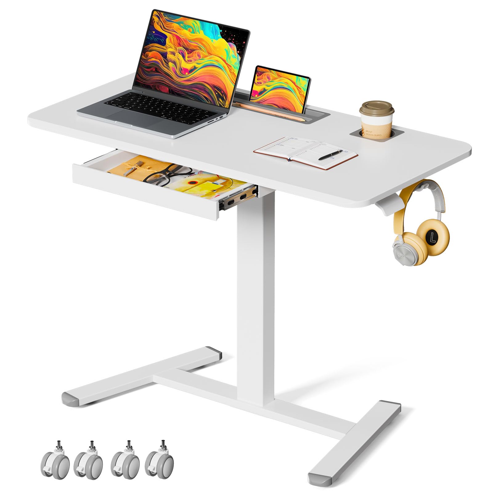 JYLH JOYSEEKER Mobile Standing Desk with Drawer