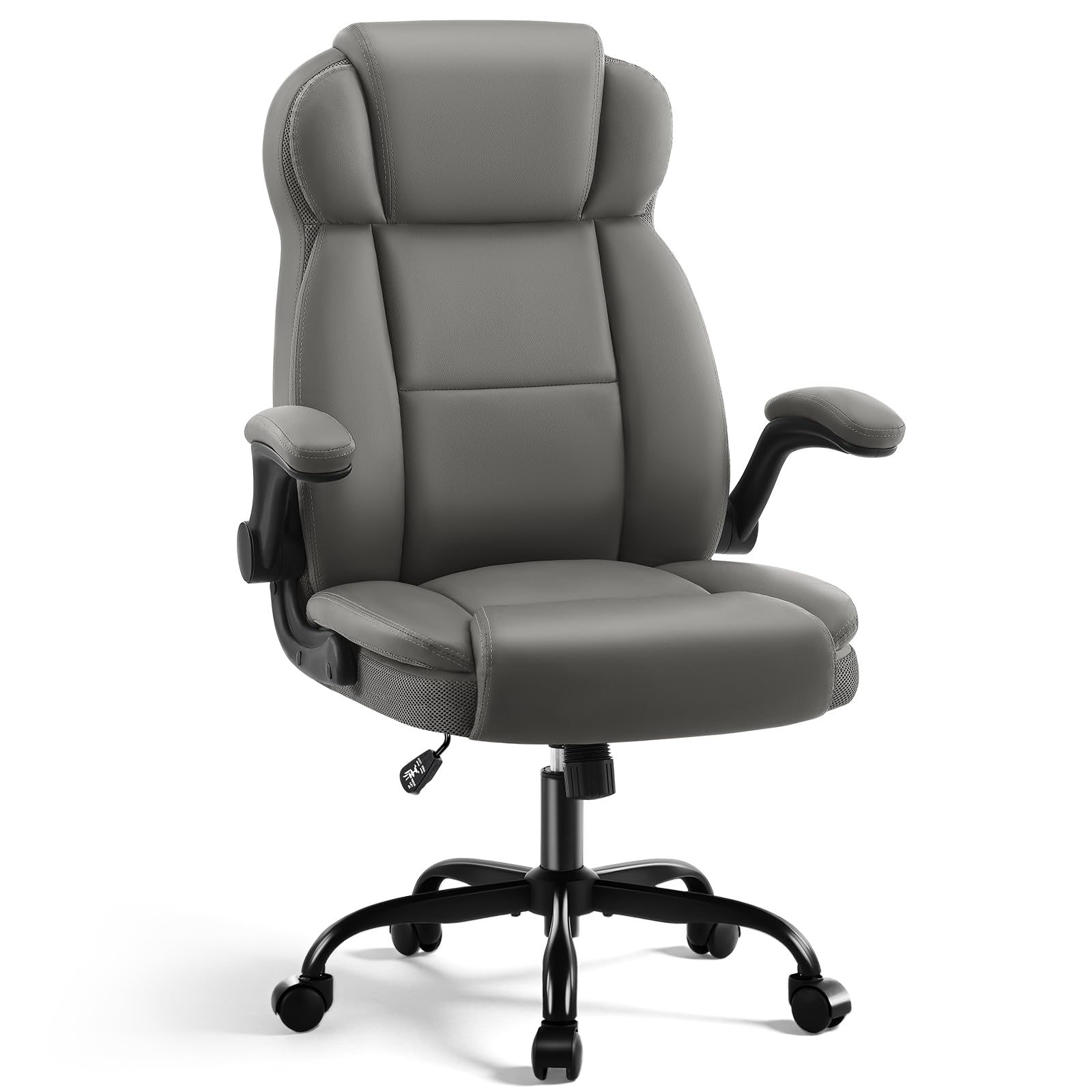 AreShark Office Chair - Executive High Back Breathable Comfy Desk Chair with Lumbar Support - Ergonomic Leather Rolling Swivel Computer Chair with Rock Function for Working Studying Gaming Relaxing