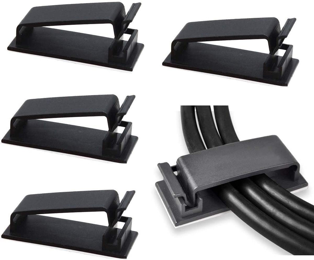 SOULWIT Self-Adhesive Cable Management Clips, 50-Piece Set