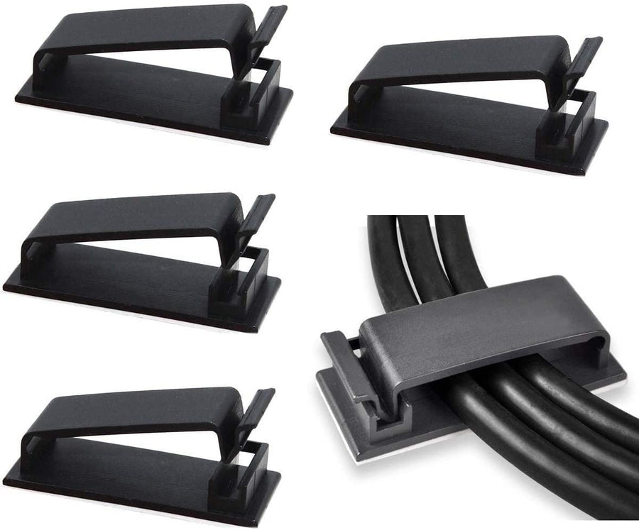 SOULWIT Self-Adhesive Cable Management Clips, 50-Piece Set