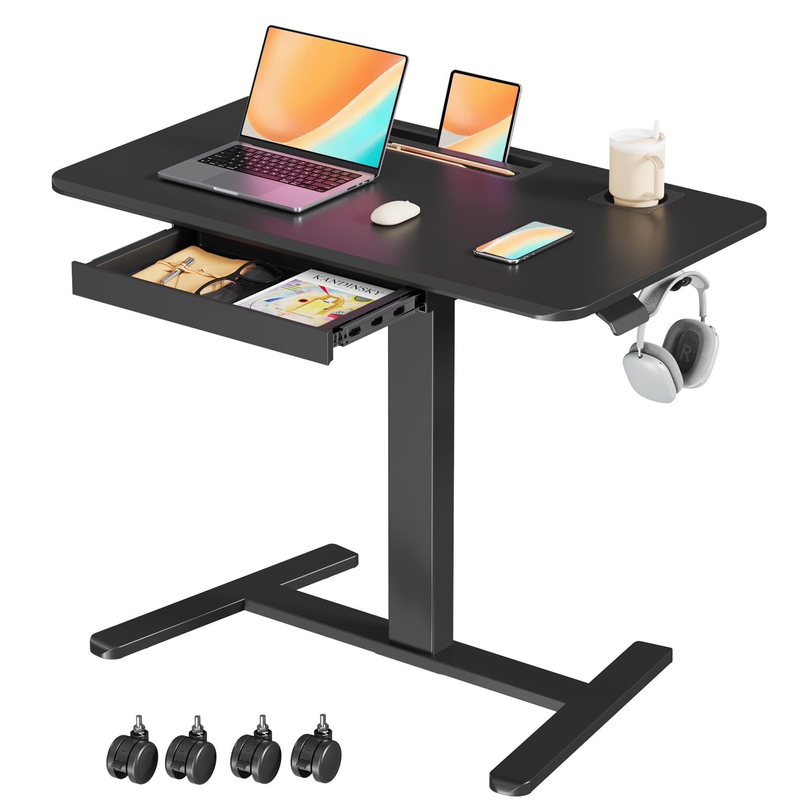 JYLH JOYSEEKER Mobile Standing Desk with Drawer