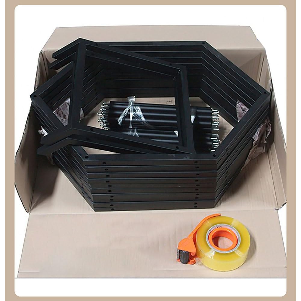 Hexagonal Metal and Wood Honeycomb Display Storage Shelf