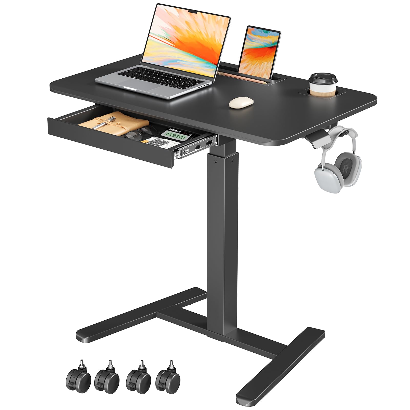 JYLH JOYSEEKER Mobile Standing Desk with Drawer