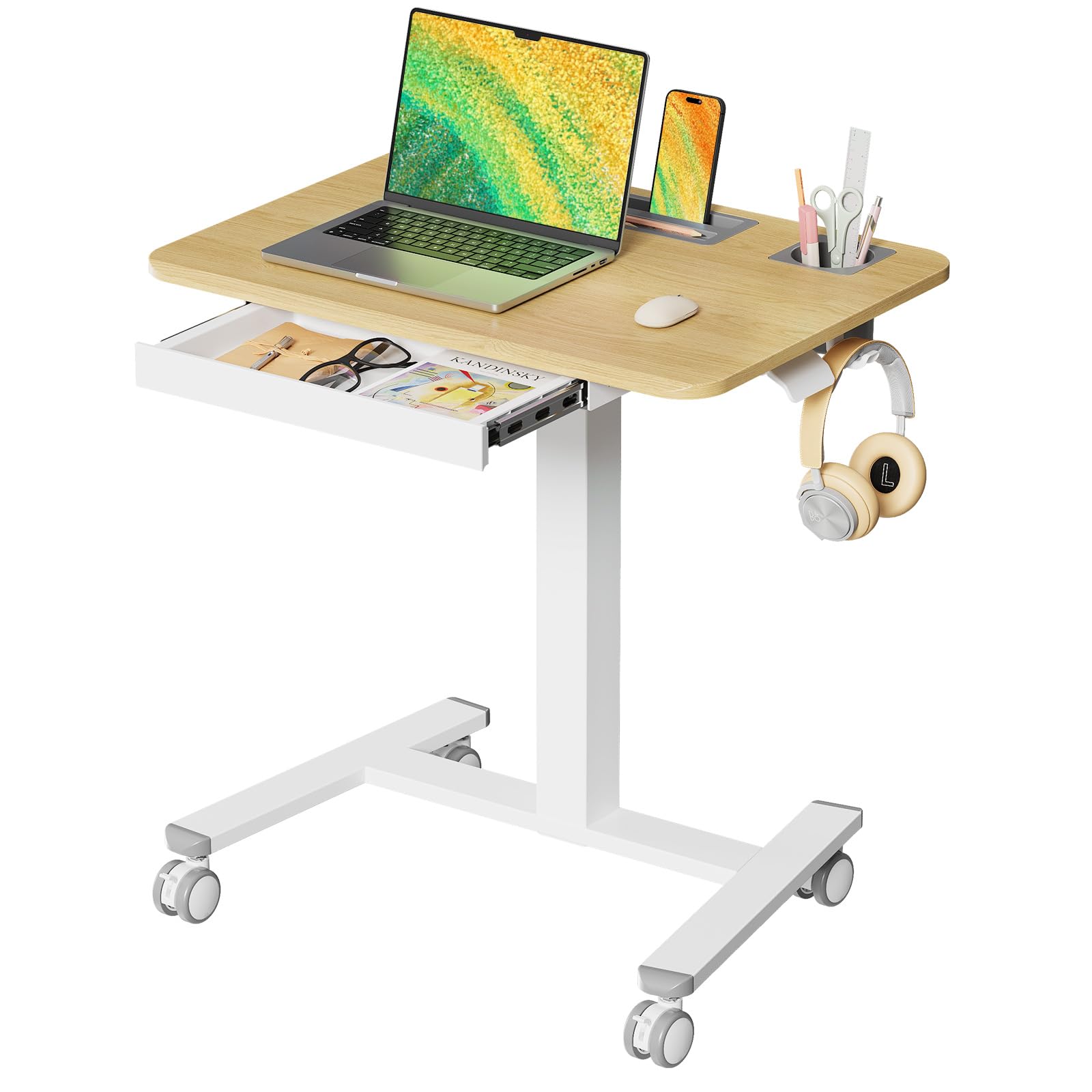 JYLH JOYSEEKER Mobile Standing Desk with Drawer