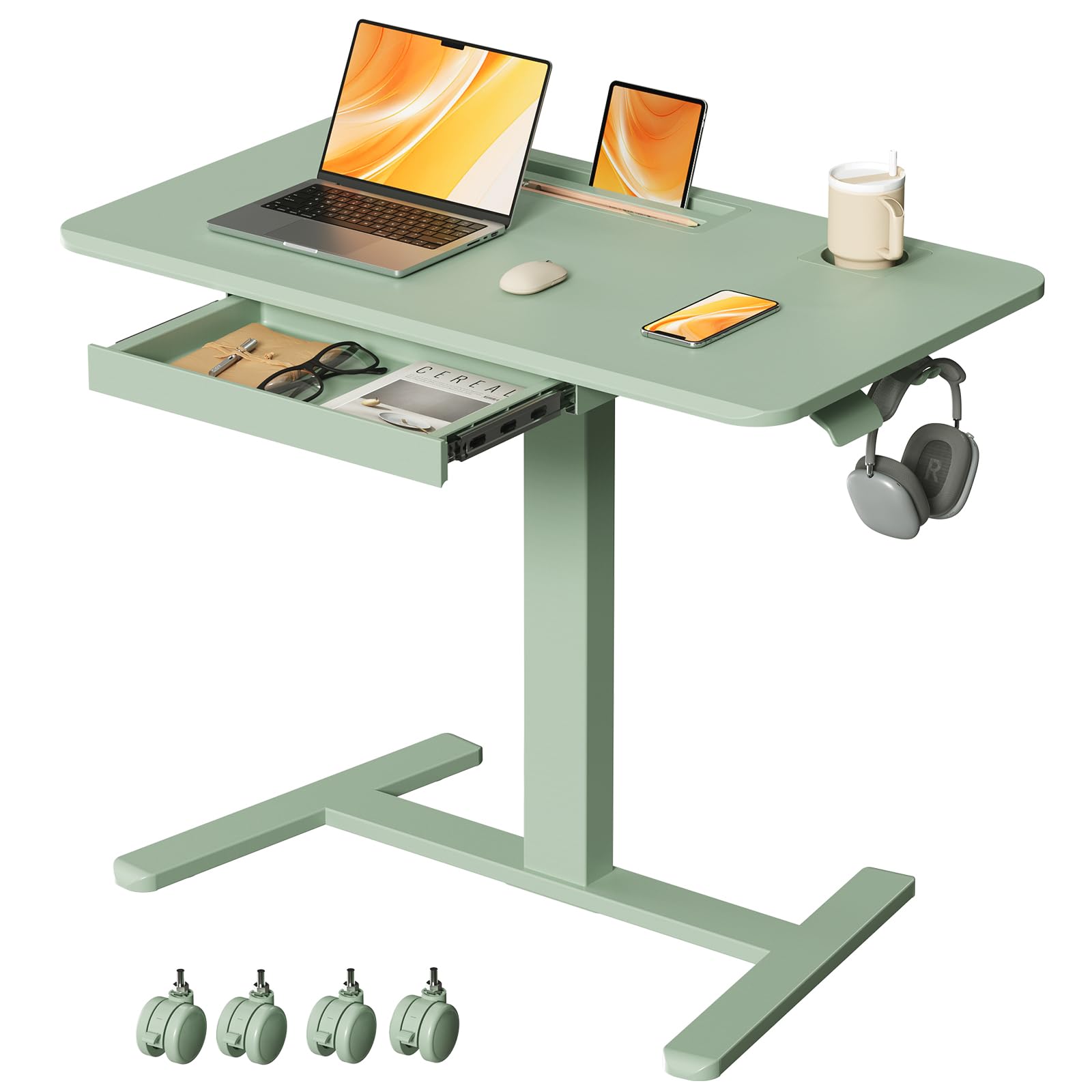 JYLH JOYSEEKER Mobile Standing Desk with Drawer