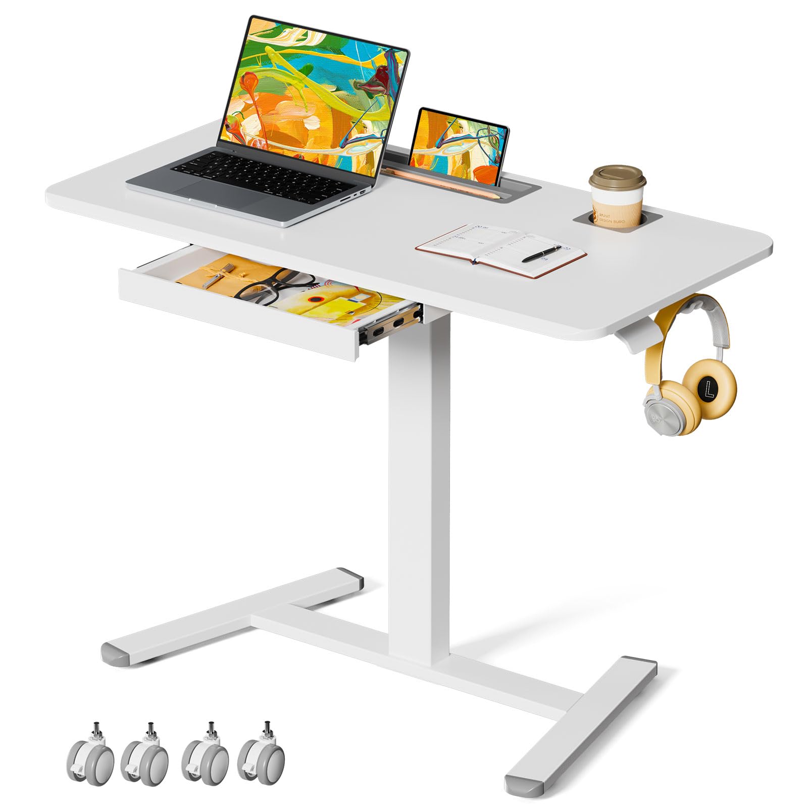 JYLH JOYSEEKER Mobile Standing Desk with Drawer