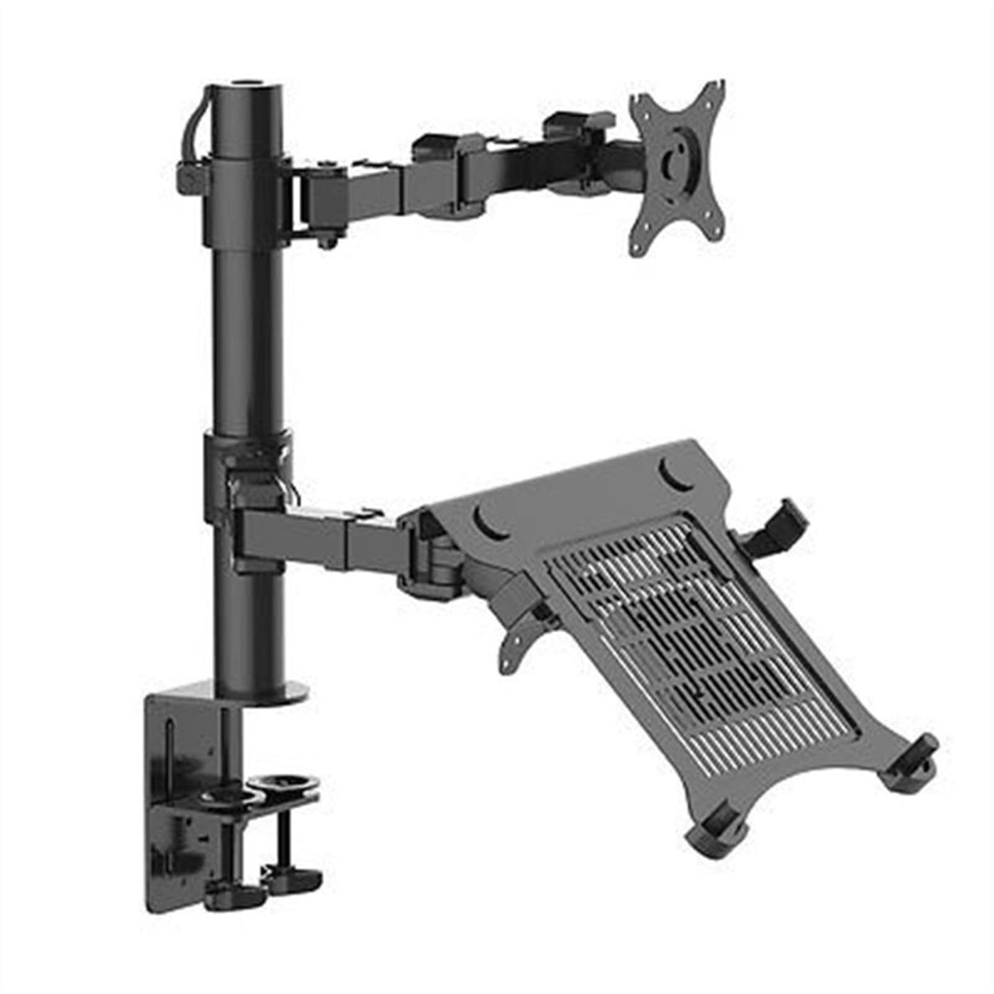 Heavy-Duty Full-Motion Dual-Arm Laptop and Monitor Desk Mount