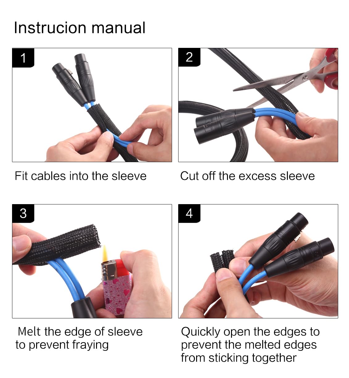 Alex Tech Split Cable Sleeve for Pet Chew Protection