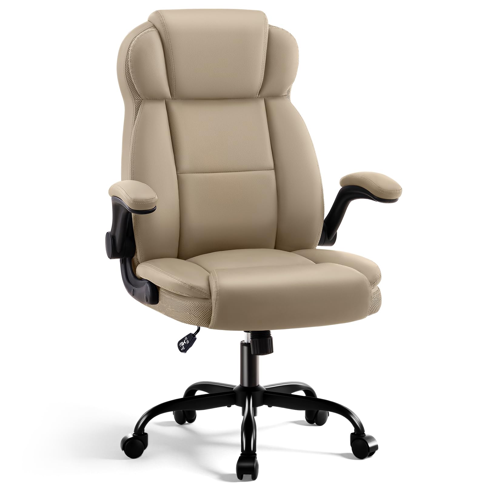AreShark Office Chair - Executive High Back Breathable Comfy Desk Chair with Lumbar Support - Ergonomic Leather Rolling Swivel Computer Chair with Rock Function for Working Studying Gaming Relaxing
