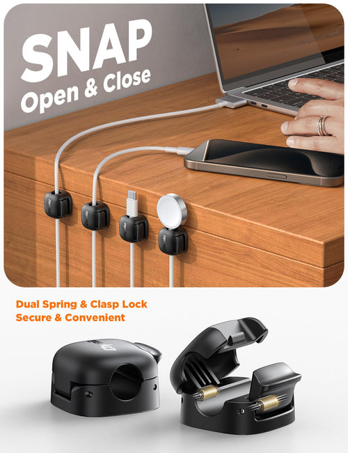 Chfeila Dual-Spring Cord Organizer with Secure Clasp